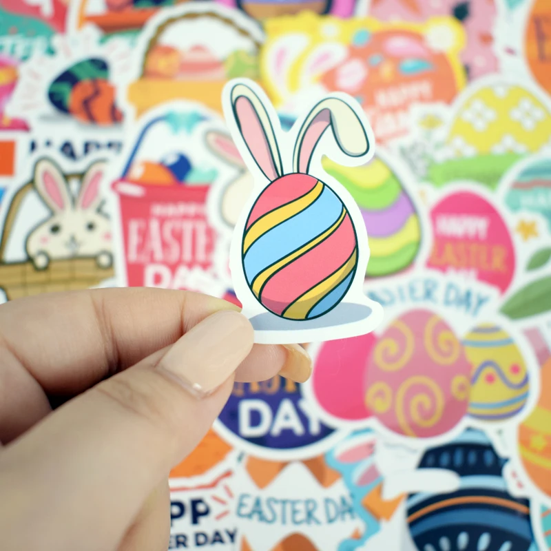 50 шт. Пасхальный кролик Мультяшные фотообои для детей мотоцикл бампер скейтборд