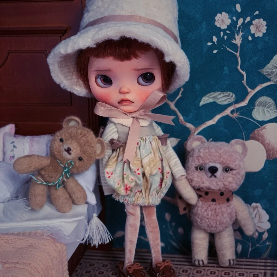 ICY Blyth Doll NBL 1/6 BJD индивидуальное блестящее лицо модные коричневые волосы для