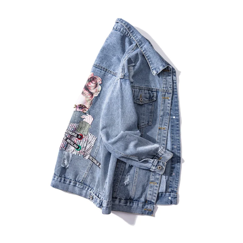 Женская джинсовая куртка ZQLZ размера плюс новинка 2021 свободное осеннее джинсовое