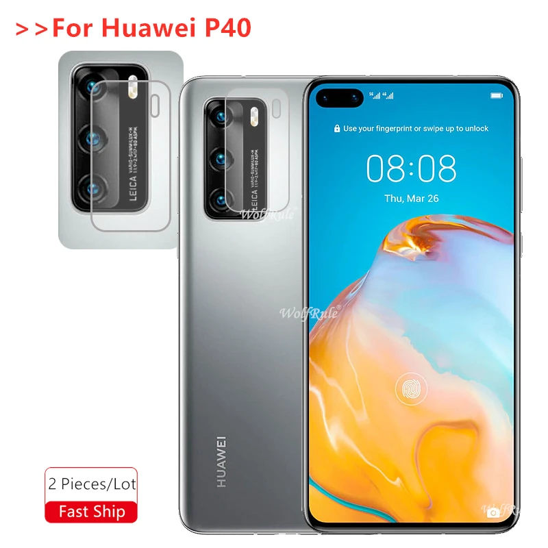 2 piezas lente C&aacute;mara vidrio templado para Huawei P40 Pro C&aacute;mara vidrio para Huawei P40 Pro pel&iacute;cula HD lente vidrio para Huawei P40 Pro ELS-N04-1