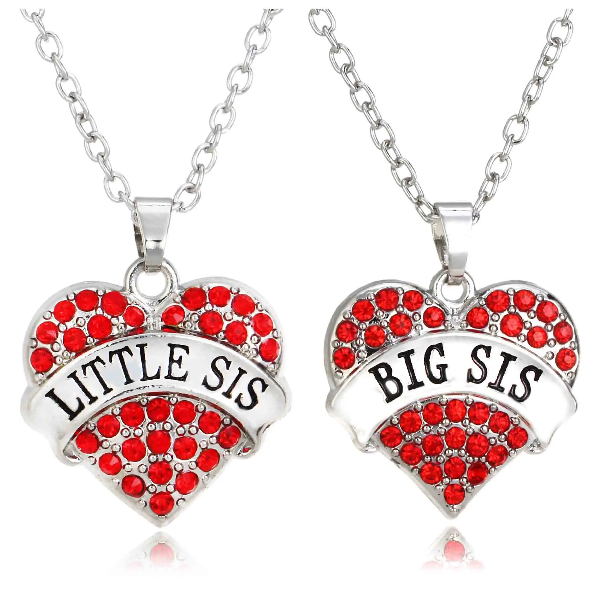Ожерелье с подвеской в виде сердца кристаллами для сестер родных друзей BFF