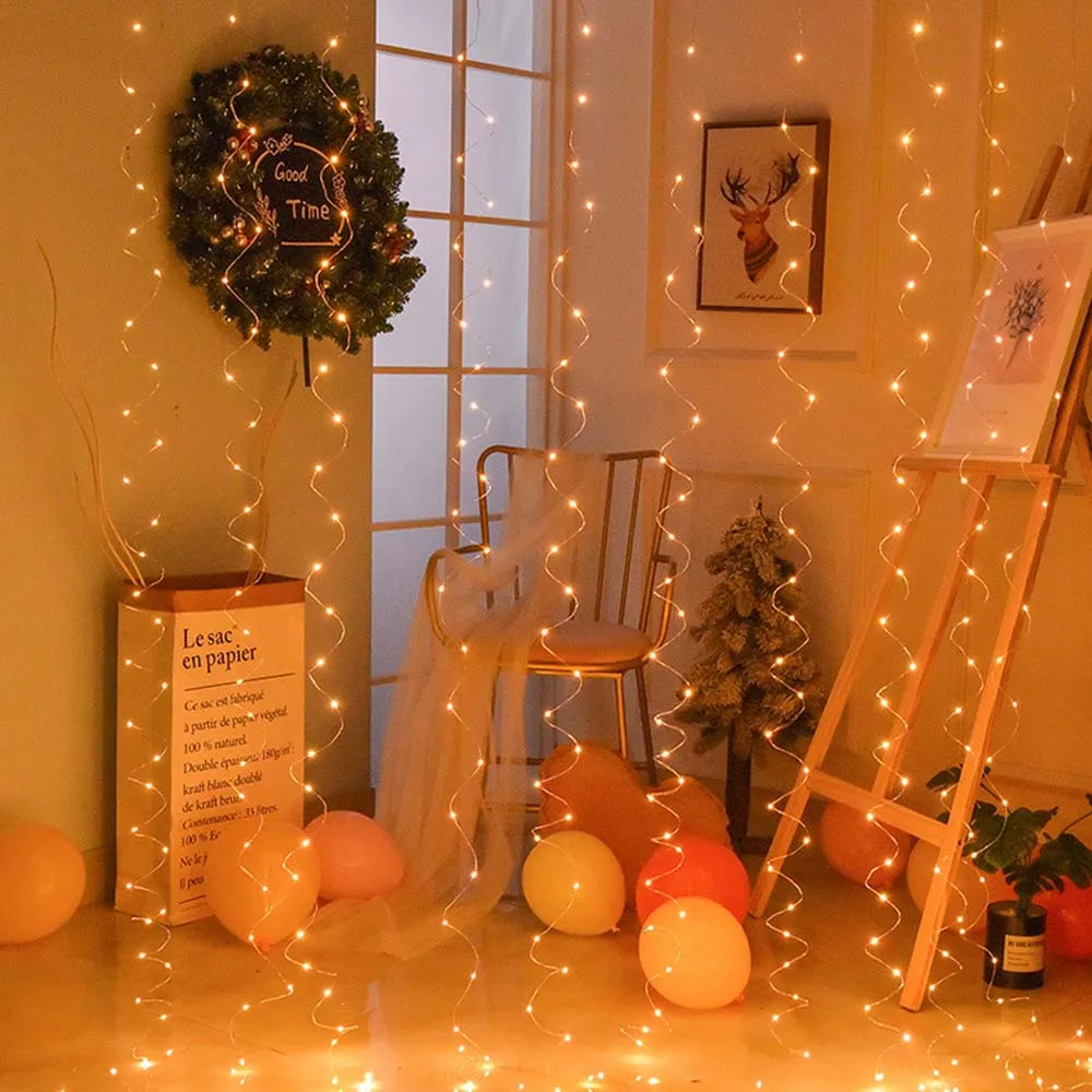 Christmas Day Party Wedding Interior Atmosphere рождество Home Window Balcony Courtyard LED Light String Decoration 30* | Дом и сад