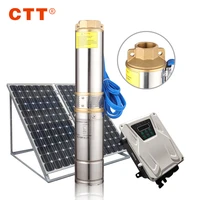 1hp plastic impeller type water submersible deep well pump solar pump system with panel kit 48v solar pumps