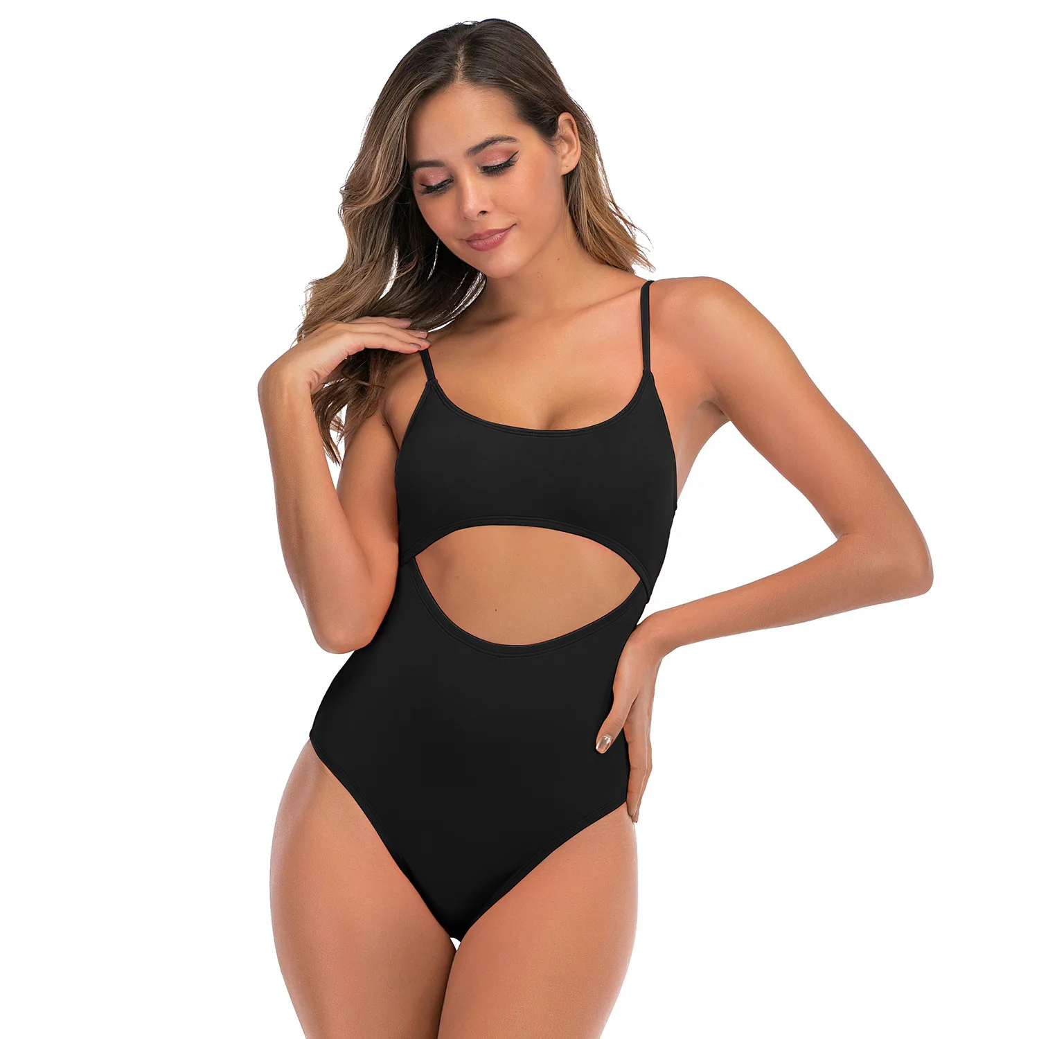 Женский слитный купальник из нейлоновой ткани красный розовый желтый с