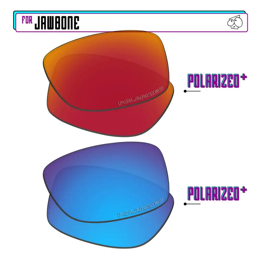 EZReplace Polarized Replacement Lenses for - Oakley Jawbone Sunglasses - BlueP Plus-RedP Plus