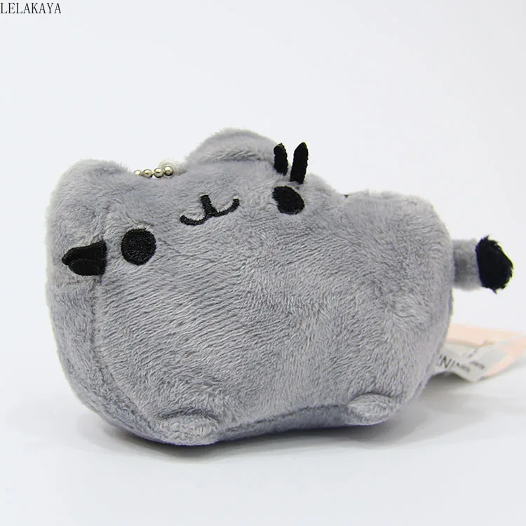 

8cm Cartoon Cute Cat Short Plush Toys Soft Stuffed Animals Printed Small Keychain Pendant Key Bag Backpack Hanging Keyring Doll