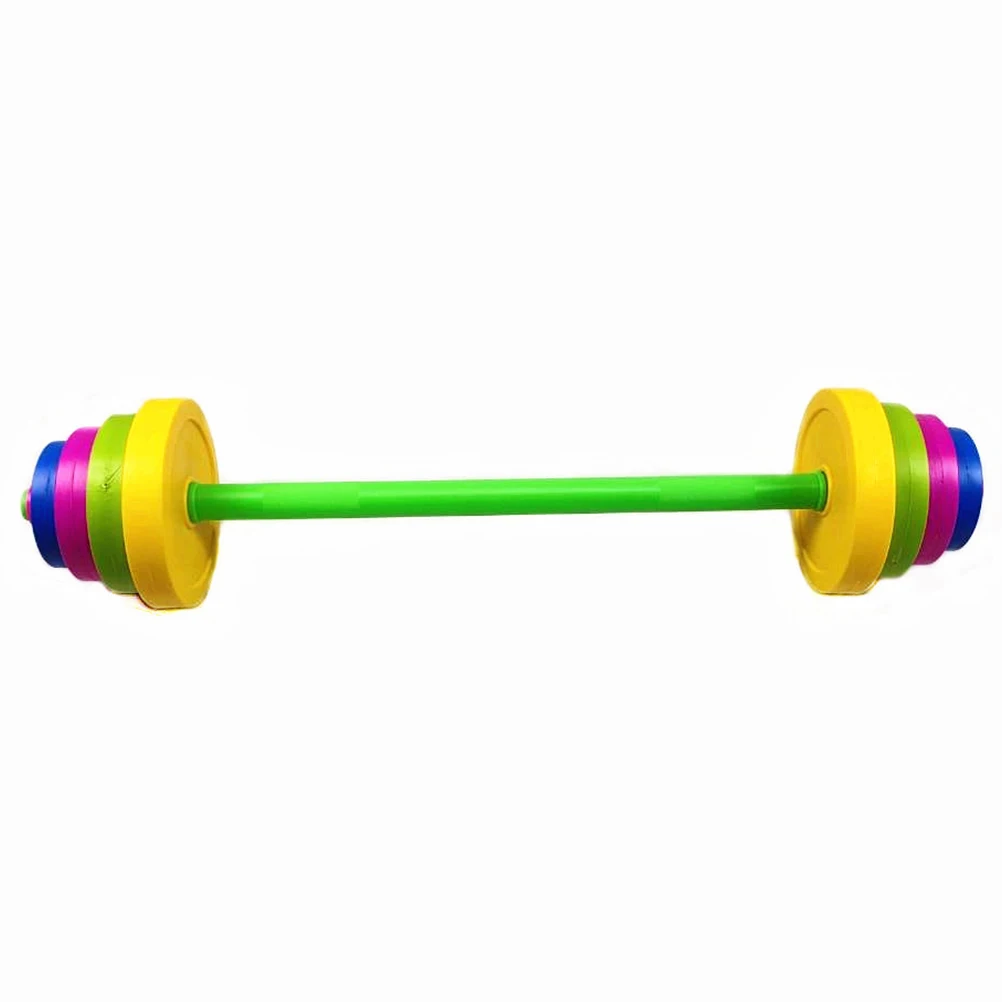 

1 Set/11pcs Practical Children Barbell Dumbbell Bodybuilding Exercise Equipment Training Arm Muscle Fitness for Gym Home Long