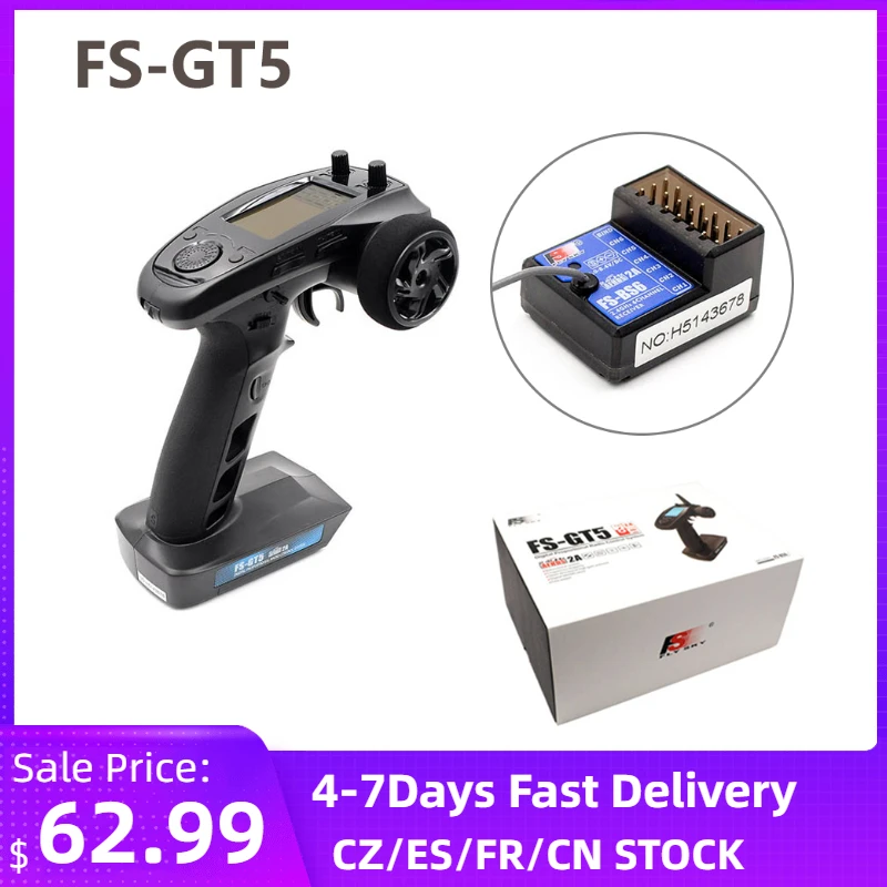 

FlySky FS-GT5 2,4G 6CH AFHDS Радиоуправляемый передатчик с ресивером для радиоуправляемого автомобиля, лодки, запасные части