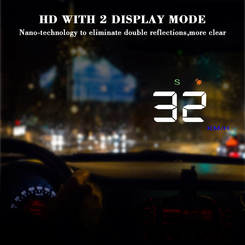 Автомобильный HUD GPS измеритель скорости цифровой дисплей с о головкой оповещение