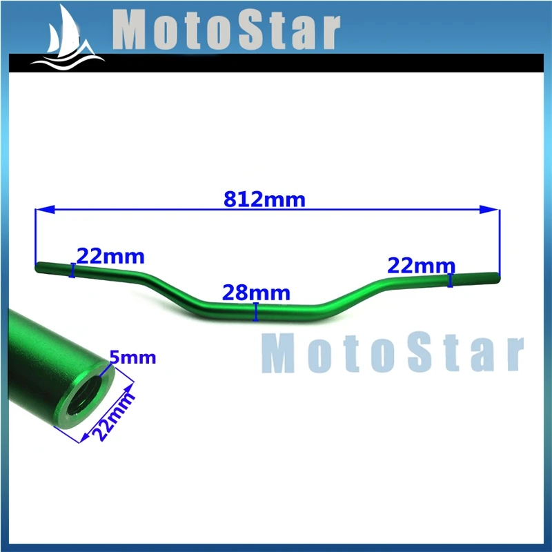 Зеленый 1 1/8 '✨ мм толстый руль для мотоцикла кроссового CRF50 XR50 CRF70 KLX110 SSR Thumpstar