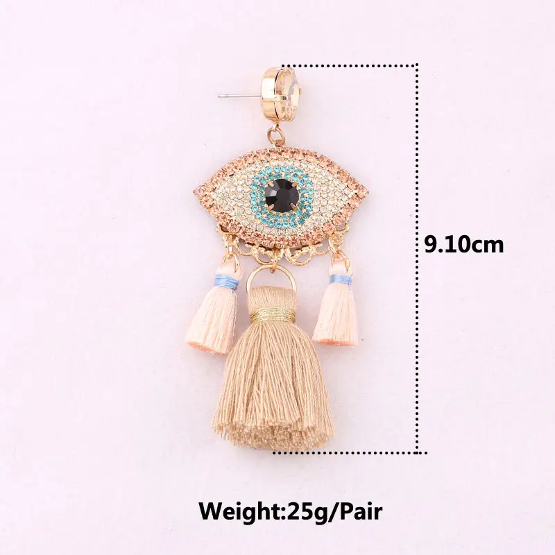 Серьги-подвески в богемном стиле с кристаллами | Украшения и аксессуары