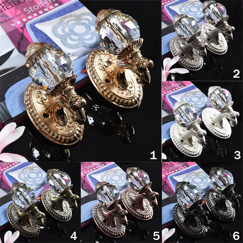 

Crystal Zinc Alloy Curtain Wall Hook Buckle Hanger Holder Accessories European