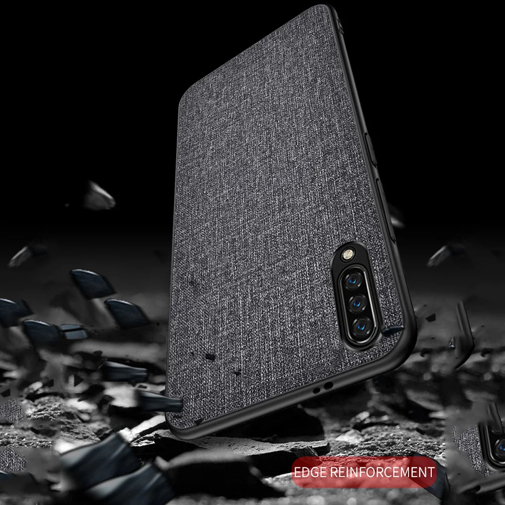 Ретро тканевый чехол для Xiaomi mi x 3 Red Note 6 Pro тканевая текстура мягкий ТПУ бампер