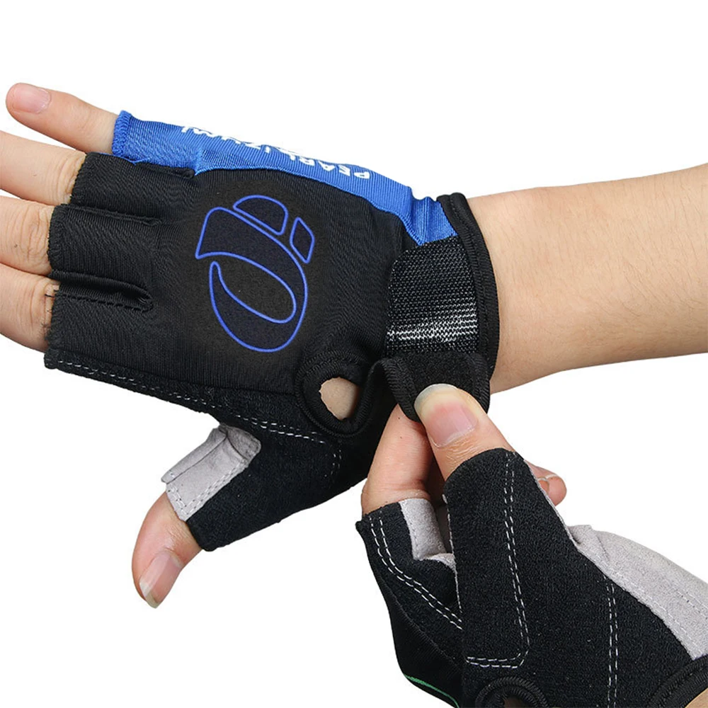 Велосипедные перчатки с открытыми пальцами амортизирующие для горного