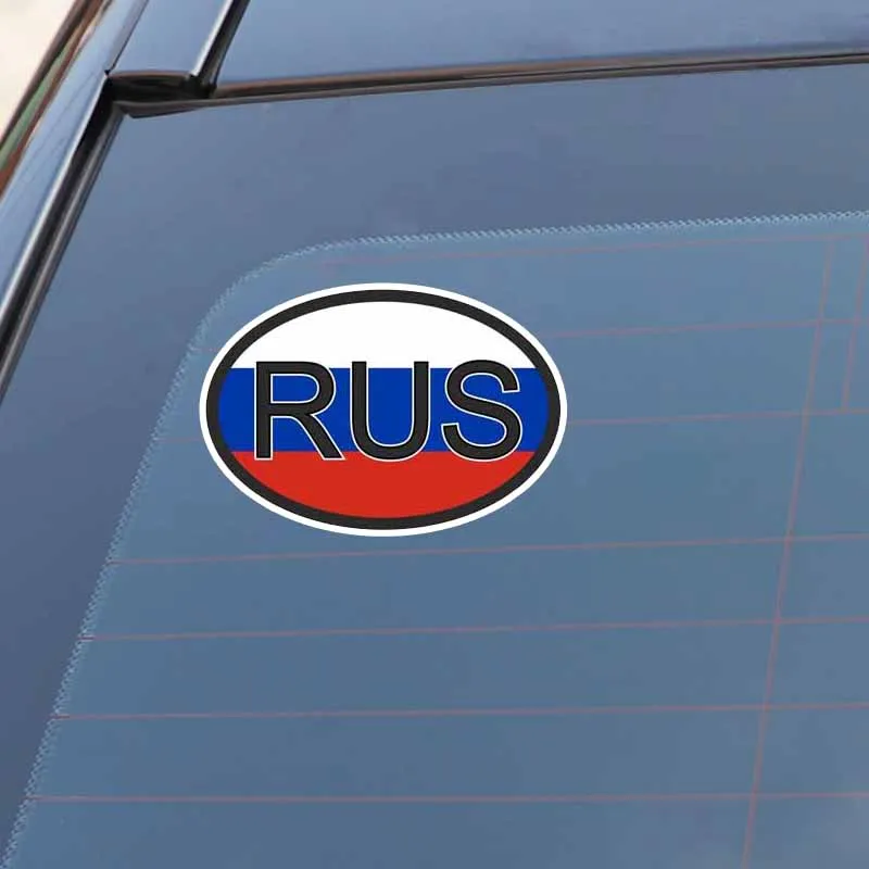 

Hot Funny Car Sticker Motorcycle RUS RUSSIA COUNTRY CODE PVC 12cm X 8cm Cover Scratches Waterproof KK Vinyl Decals