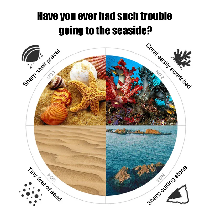 

Beach Shoes Quick Dry Non-slip Diving Socks Swimming Pool Surfing Snorkeling Sock Swimming Fins Flippers Water Sport Shoes