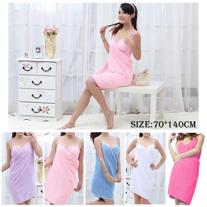Новое банное полотенце s Fashion Lady Girls Wearable быстрое высыхание волшебное банное полотенце пляжное, для спа полотенце из микрофибры халаты платье 5 цветов