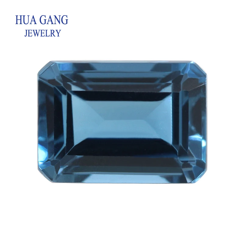 

London Blue Topaz Natural Loose Gemstone Octangle Shape Facetted Cut Size 4x6~10x12mm For DIY Jewelry Making