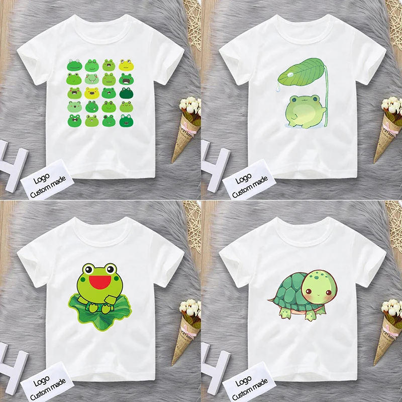 

Cartoon Animals T-shirts for Girls Boys Teens Summer Kids Cute Frog Tshirts Toddler Tee Tops Children Funny Pattern T Shirts