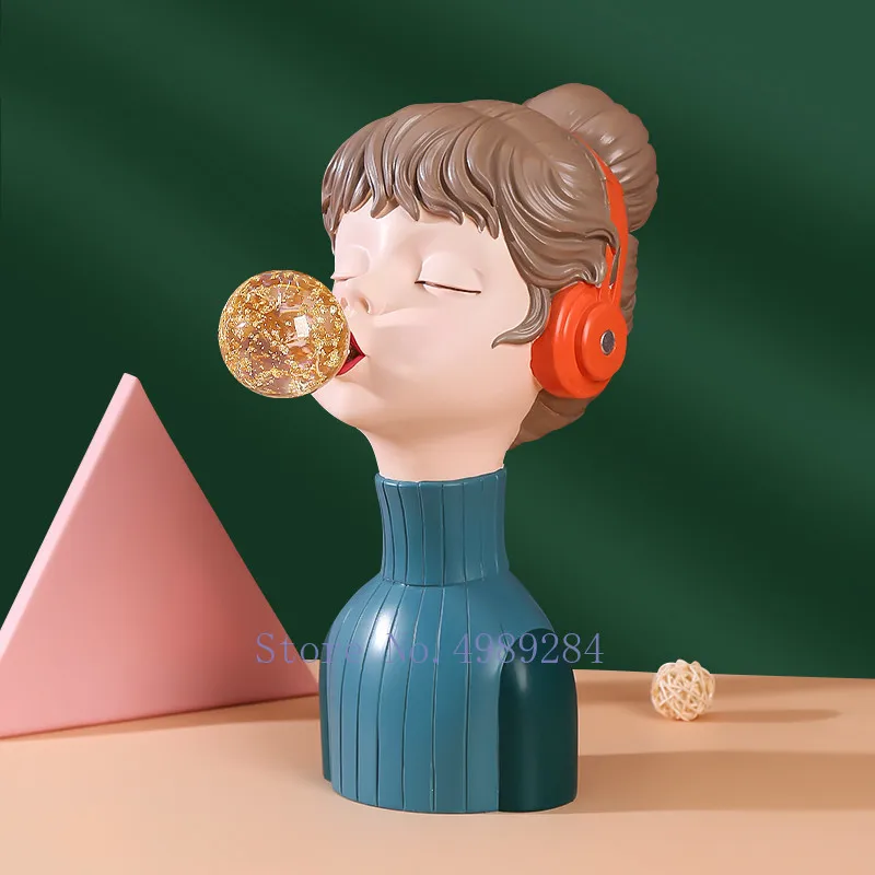 Художественная полимерная скульптура человека в виде жвачки Мультяшные