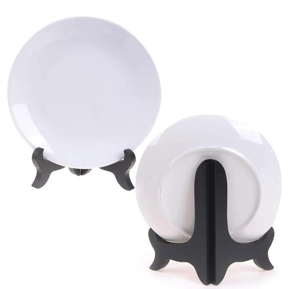 Деревянная складная регулируемая стойка для хранения декоративная тарелок чаши