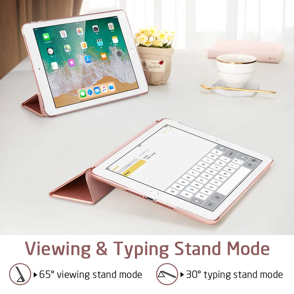 Чехол для iPad mini 4, ESR из искусственной кожи, полупрозрачная задняя крышка, гибридный [мягкий уголок] [ультра тонкий] Цветной смарт-чехол для iPad mini 4
