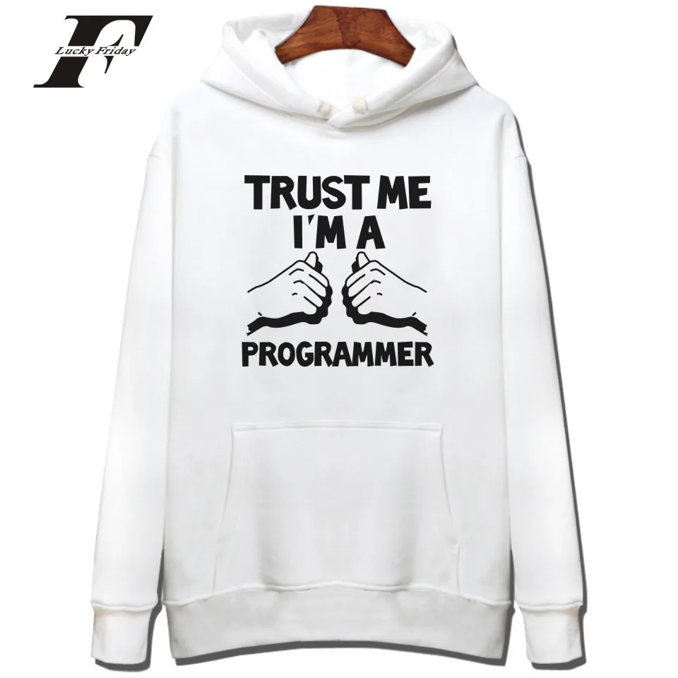 Мужские толстовки с капюшоном Trust Me I'm a программатор C ++ Java PHP | Мужская одежда