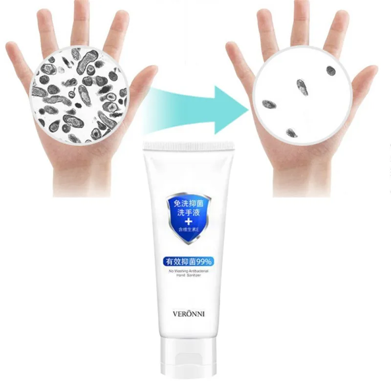 60 мл миниатюрный антисептик для рук Gel Антибактериальная Дезинфекция воды без