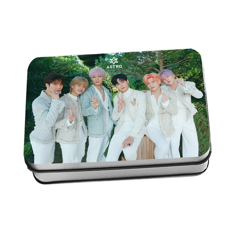 Мода Kpop ASTRO первый альбом фотография Поляроида Lomo карты Fans ASTRO вентиляторы подарки металлический ящик 40 шт./кор. Прямая - Цвет: ASTRO
