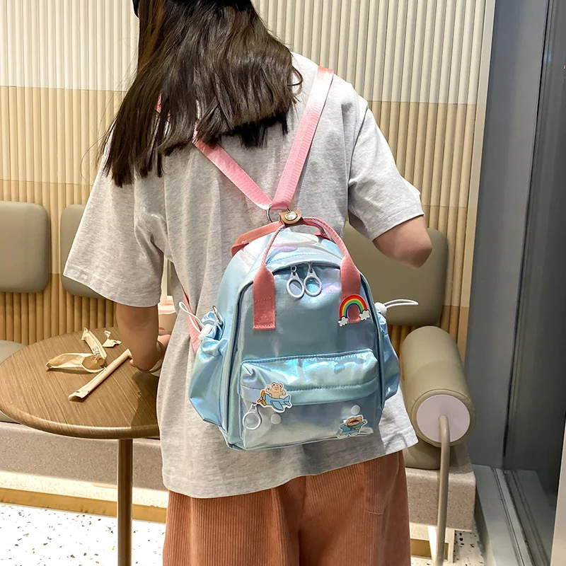 

Миниатюрный Многофункциональный Рюкзак Kawaii для школьниц-подростков, Модный милый цветной маленький ранец для женщин, Удобная дорожная сум...