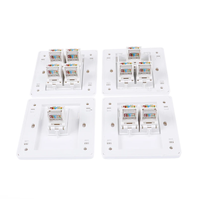 

1pcs 86 Type Computer Socket Panel CAT5E Network Module RJ45 Cable Interface Outlet Wall (without retail package)