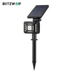 Blitzwolf 21led 6500k solar flame light ip44 waterproof solar landscape lawn spotlight 120° lighting angle outdoor garden light 1 Item image