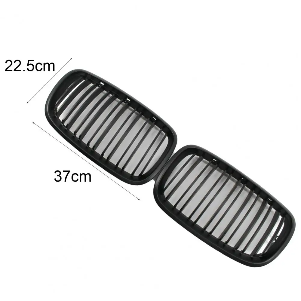 

1 Pair Kidney Grille Left Right Matt Black ABS Durable Grill Vent Cover 51137157687 51137157688 for BMW 5 Series E70 08-12
