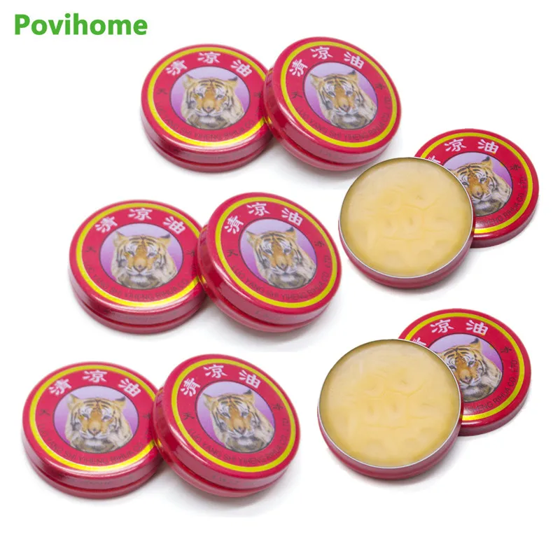 

3/5/9Pcs Cool Cream Red Tiger Balm Pain Relief Ointment Cold Headache Dizziness Muscle Rub Essential Oil Herbal Medical Plaster