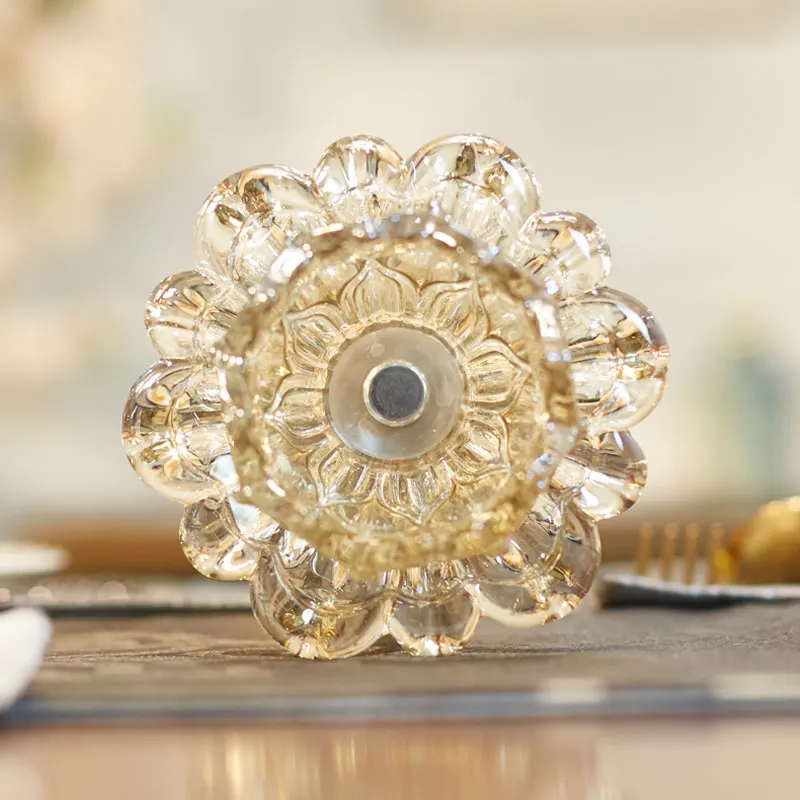 

Golden Candlestick Glass Romantic Candlelight Table Decoration Simple Modern American And European New Style