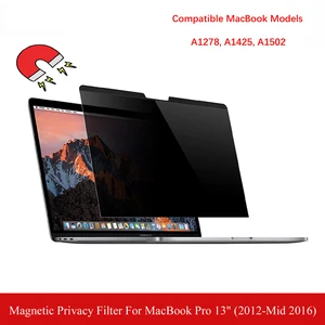 magnetic privacy filter anti glare screen protector for macbook pro 13 with retina display 2012 mid 2016 a1278 a1425 a1502 free global shipping