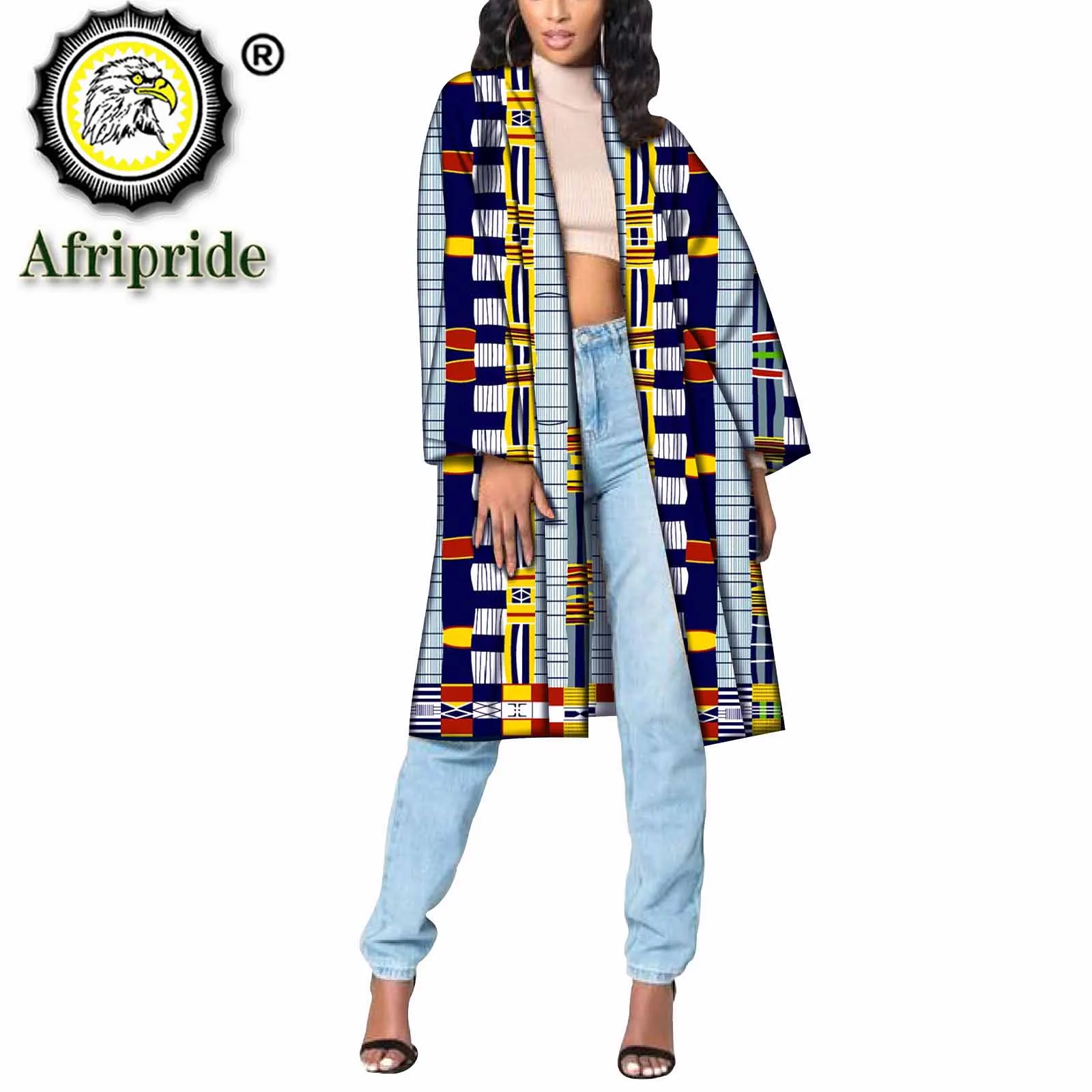 

Одежда в африканском стиле для женщин, длинные пальто с принтом Анкары, верхняя одежда, женская одежда, тренчи большого размера S2024025