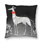 Наволочка для диванной подушки Night Hound Whippet, наволочка с изображением итальянской борзыхи, для гостиной, декоративная подушка для дома