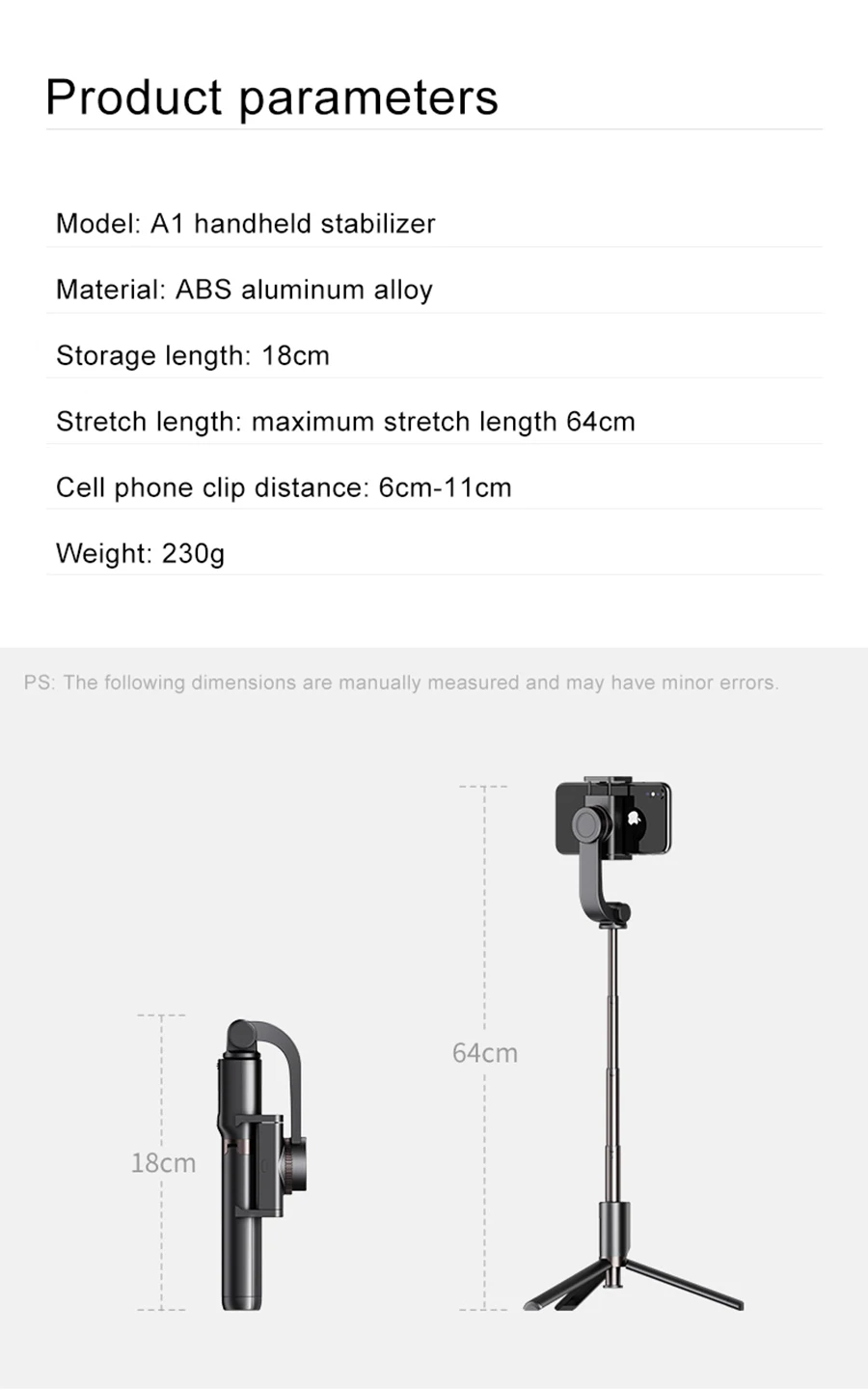 MAMEN ручной карданный стабилизатор 3 в 1 селфи палка телефон для iPhone 11 pro Max 7 8 Plus X XS MAX для samsung Galaxy Action