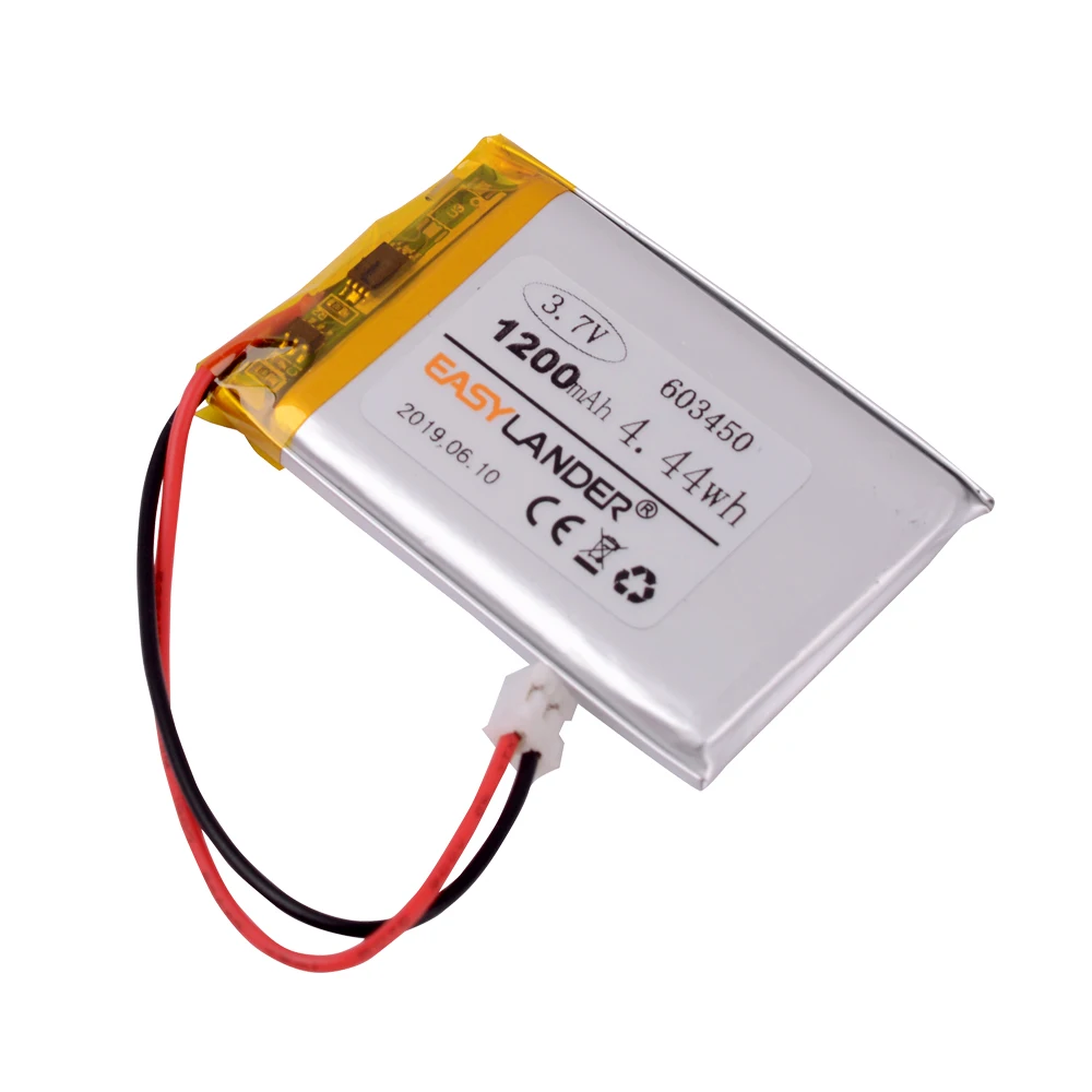ST PH 2 0 мм 2pin 3 7 V 1200mAh литий полимерный LiPo разъем аккумуляторной батареи для GPS DVD