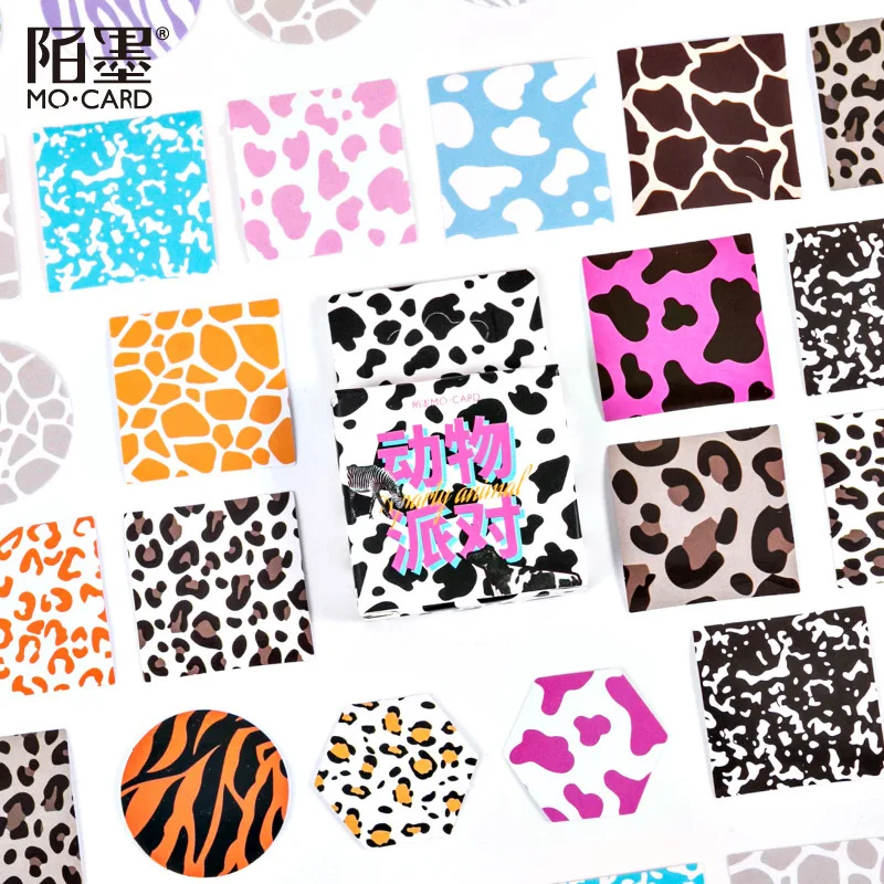 

46pcs Cute Zebra Print Stickers Kawaii Adhesive Stickers For Child Diary Photo Album Decorative Label Scrapbook Supplies
