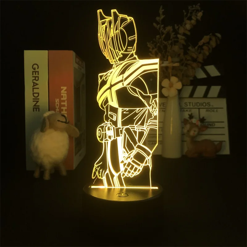 

Ultraman Japanese Anime Manga Battery Operated 3D Led Night Light Alarm Clock Base Delivery Table Bedroom Decoration Kids
