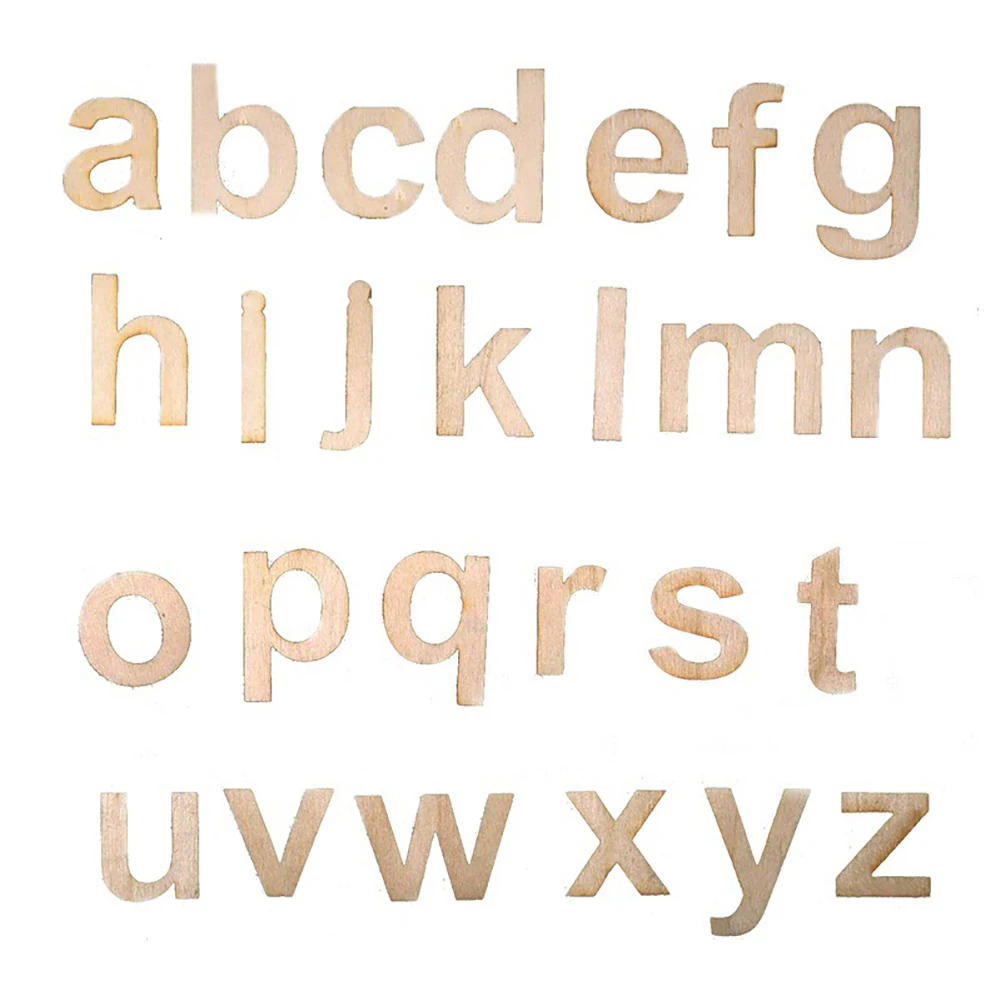 52pcs/set Mixed Arts Crafts Scrapbooking Decoration Numbers Wooden Letters Home DIY Alphabet Patchwork Word Handmade Educational | Дом и сад