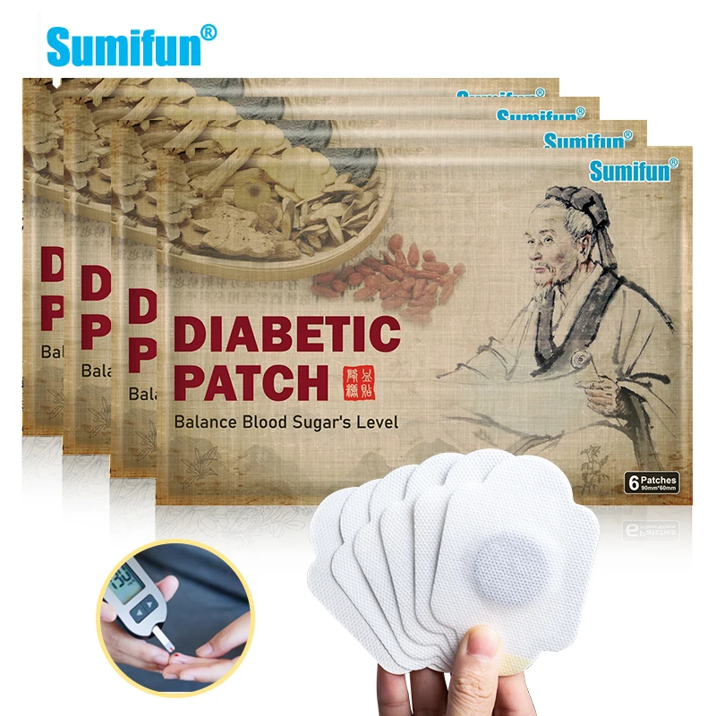 

Sumifun 24Pcs Diabetic Patch Medical Herbal Plaster Stabilize Blood Sugar Insulin Reduce Glucose Content Burning Fat Health Car