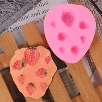 heartmove new arrival 3d strawberry fondant cake chocolate mold diy fruit cookie soap silicone mould cake decorating tools 9166