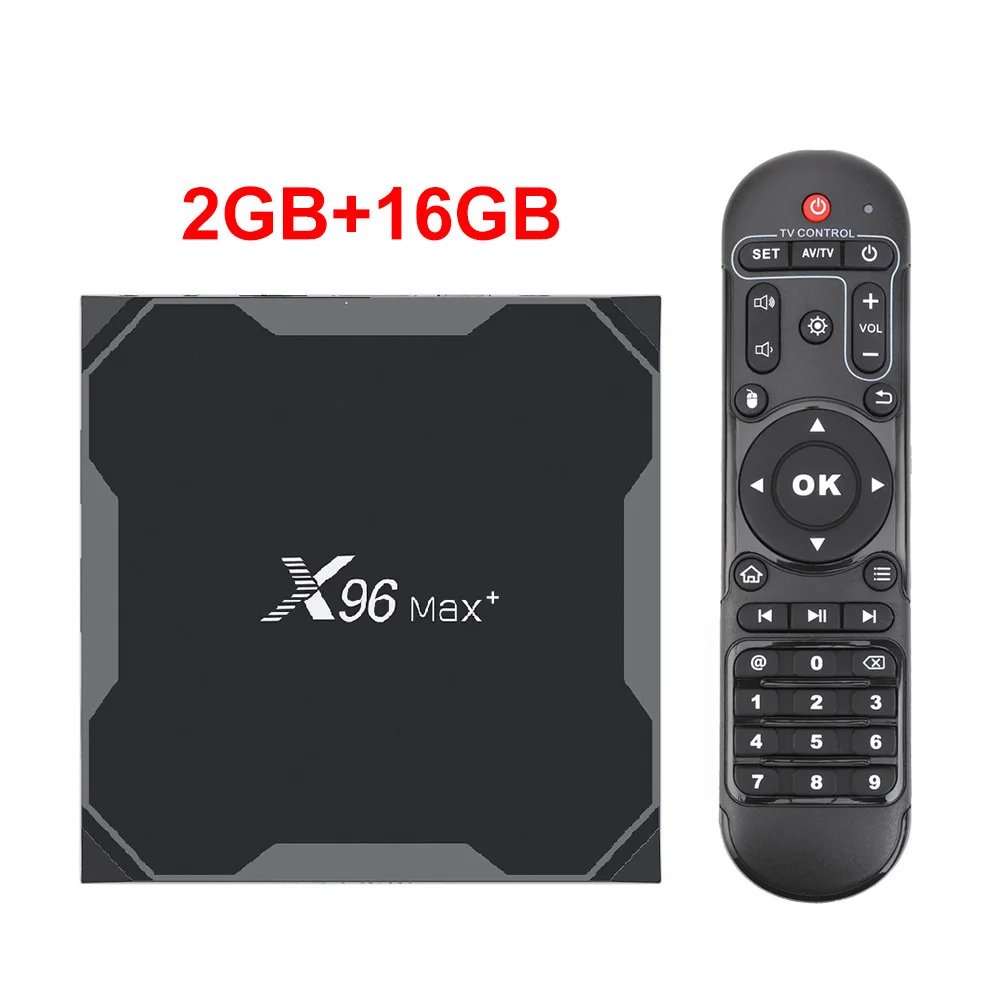  Приставка Смарт-ТВ X96 MAX Plus, 4 + 64/32 ГБ, Android 9,0, Amlogic S905X3, 4 ядра, Wi-Fi, 4K  TVBOX  X96Max Plus Set top box 2GB 16GB 