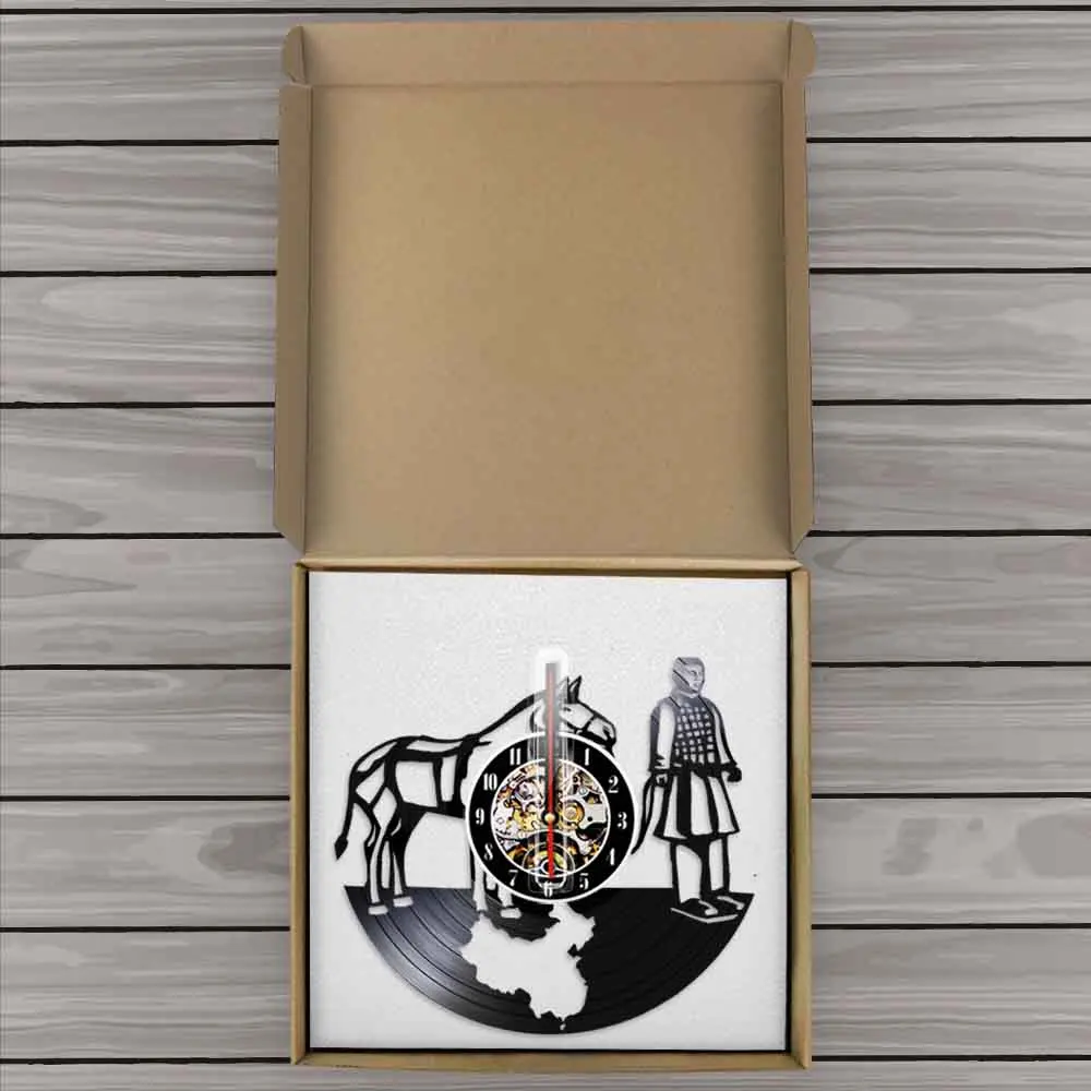Настенные часы Xian винтажные с рисунком воинов из мультфильма правитель | Дом и