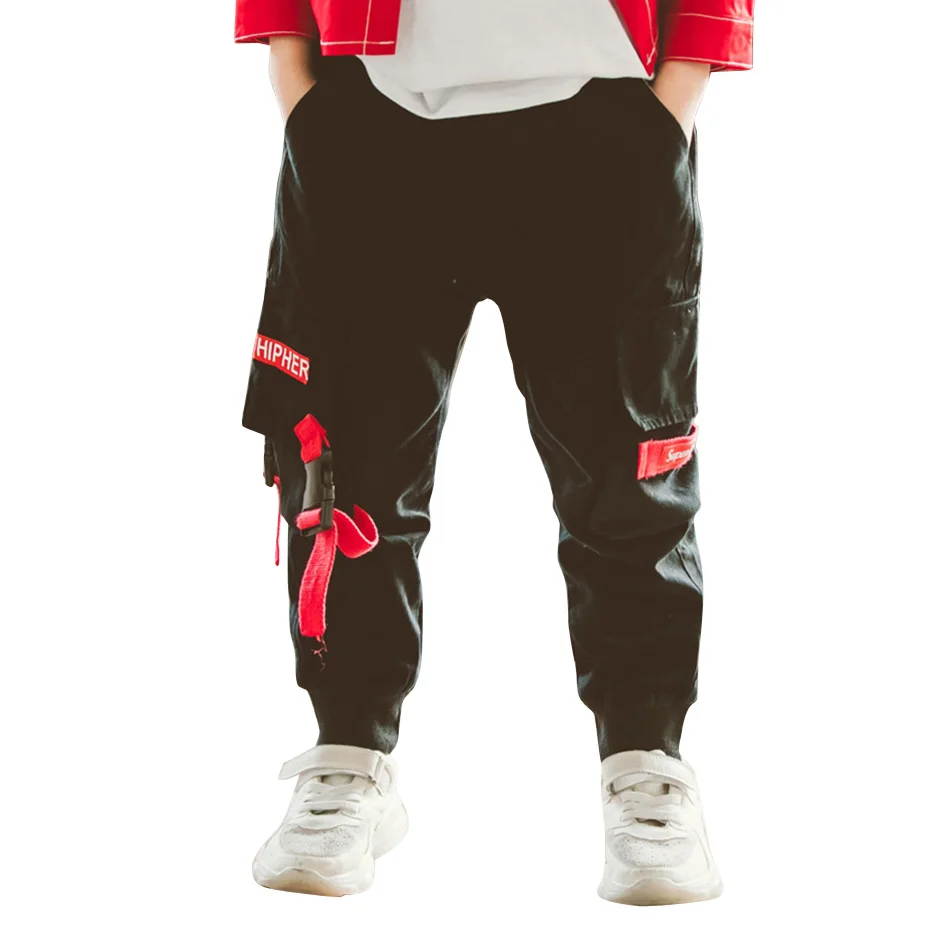 Штаны для мальчиков штаны с буквенным принтом длинные карго зимняя модная