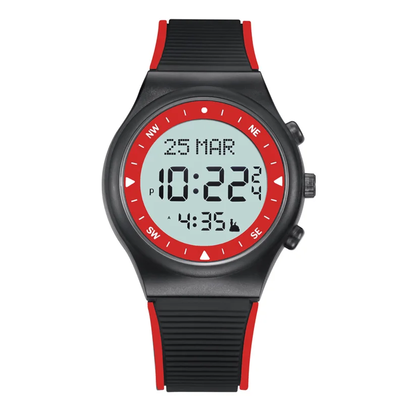 

Alfajr Time Watch for Islam Prayer Support Arabic English Language Best Muslim Gift Azan clock with Automatic Qiblah Athan Alarm