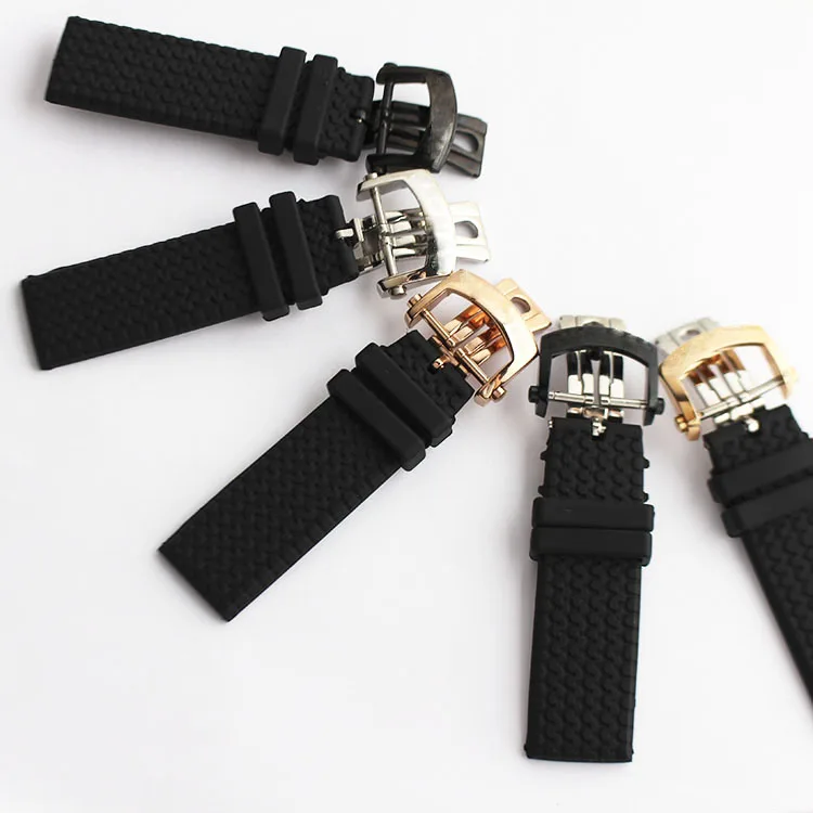 New Black Silicon Rubber Replacement Watch Band Strap For (fit) Chopard (23mm) | Watchbands